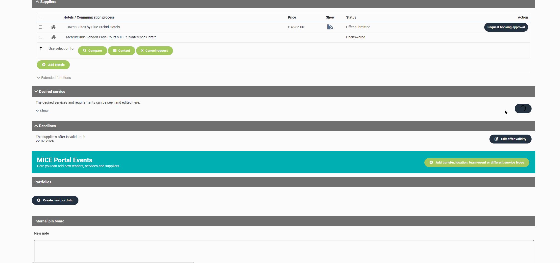 change requirements