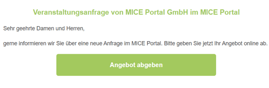 Speicher-Button im MICE Portal